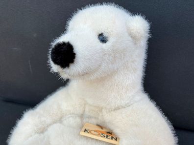 Kösen 4750 Eisbär Linn klein sitzend Weiß Plüschtier Stofftier 31cm NEU!
