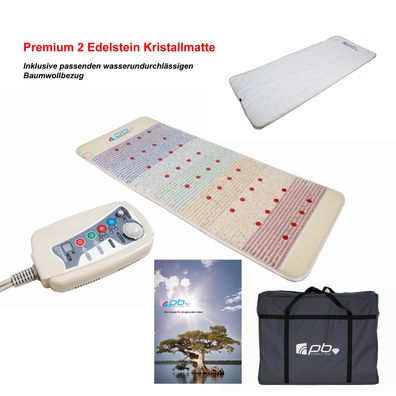 Kristallmatte Premium 2 Edelsteinmatte pb Energy Mat Infrarot PEMF mit Bezug