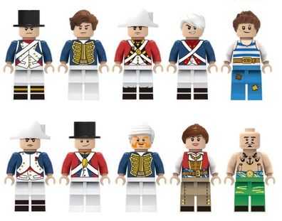 10 Piraten Bausteine Minifiguren Matrose Kapitän Koch
