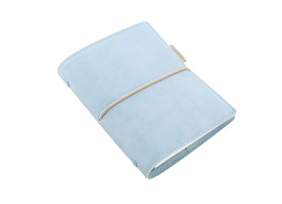 Filofax Domino Soft Pocket A7 Terminpaner Blau Gummibandverschluß 19mm Ringung 022582
