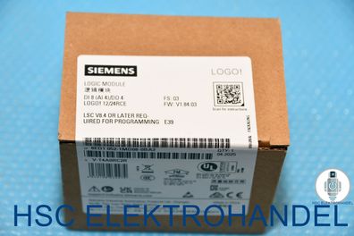 Siemens 6ED1052-1MD08-0BA2 LOGO! Logic Module LOGO! 12/24RCE DI8(AI4)/DO4
