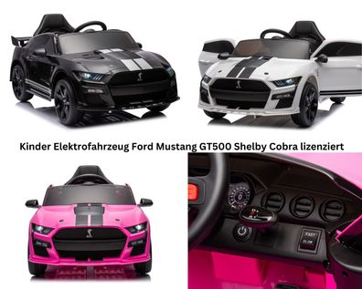 Kinder Elektrofahrzeug Elektroauto Ford Mustang GT500 Shelby Cobra lizenziert
