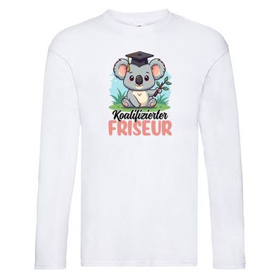 Koalifizierter Friseur | Frisör Long Sleeve Weiß