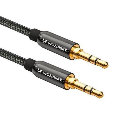 Wozinsky Universalkabel 1,5 m: Doppelklinke AUX Schwarz - Fuer Handyzubehoer