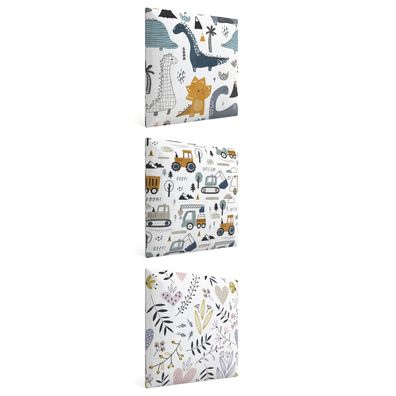 Gepolstertes Wandpaneel mit Aufdruck für Kinderzimmer Polsterpaneel 30x30 Wandpolster