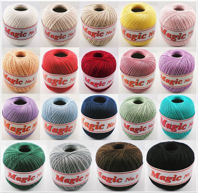 100g "Magic No. 8" Garn Häkelgarn Filethäkelgarn zum Häkeln GP 37,90 €/kg