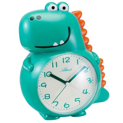 Atlanta Kinderwecker mit Leisegang Dino Grün/Orange 2167