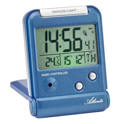 Atlanta Funkwecker Digital Reisewecker Blau 1806/5