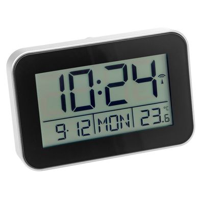 Atlanta Digital-Funkwecker Silberfarben 1802/19
