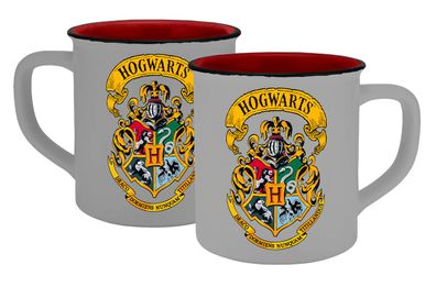 Tasse HP Hogwarts Wappen Emaille-Optik, Harry Potter 15260