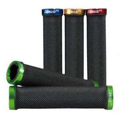 MTB/ATB-Griffe Ergotec Kraton,135mm, chwarz, it blauer Klemmung