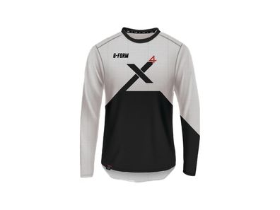G-FORM Langarmshirt "Pro-X4" SB-verpackt white/black, Gr. L (Brustumfang 101,5-114