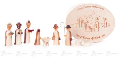 Krippen und Zubehör Krippefiguren in Spandose, natur (9) BxHxT 2,5 cmx6 cmx1,5 cm NE