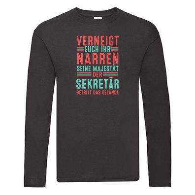 Verneigt euch: Sekretär | Büro Long Sleeve Schwarz