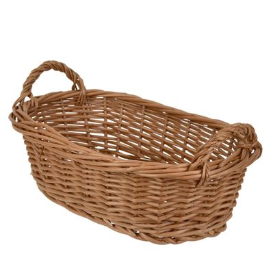 Ovaler Weidenkorb mit Griffen 28x17x8/12 cm