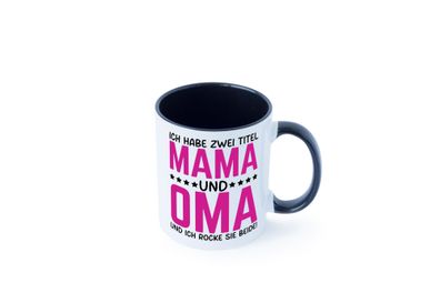 Zwei Titel Oma und Mama | Rock Sie beide | Großmutter Tasse - Geschenk