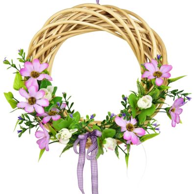 Sommerlicher Weidenkranz mit hellvioletten Schönheiten Ø25 cm