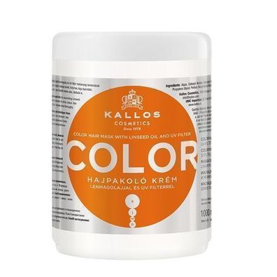 Kallos KJMN Farbglanz-Haarmaske fuer coloriertes Haar, 1000ml