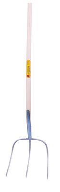 Streugabel 3 Zinken 30 x 30 cm m. 135 cm Eschenstiel Gabel Streuen Heu Hof Stall