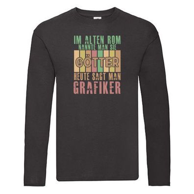 Im Alten Rom: Grafiker | Grafik Design Long Sleeve Schwarz