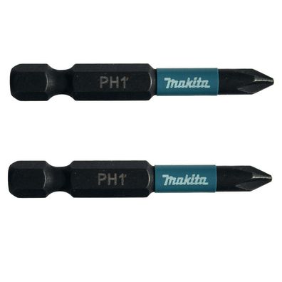 Makita Bit PH1 Impact Black 2 Stück 50mm 1/4 Zoll Sechskantaufnahme B-63719
