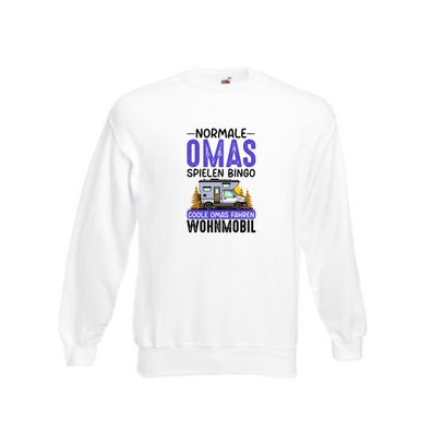 Coole Omas fahren Wohnmobil | Bingo | Großmutter Sweatshirt Weiß
