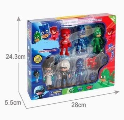 Pj Masks 6 Stück Action Figuren & Zubehör Geschenkbox Set B