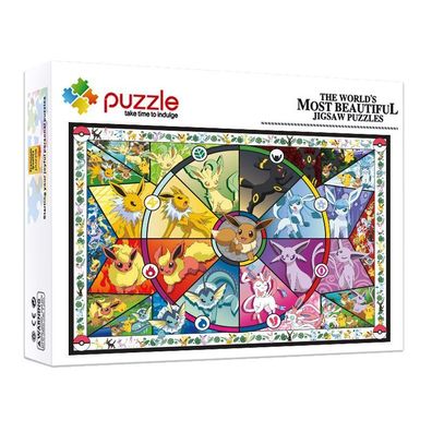 1000 Teile Pokémon Eeveelution Puzzle Kinder Brettspiele Spiel DIY Jigsaw Gift