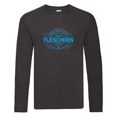 100 % Sicher: Fleischerin | Schlachterei Long Sleeve Schwarz