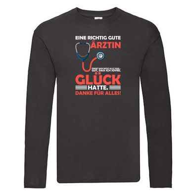 Dankeschön für Ärztin | Ärztin | Danke für Alles v9 Long Sleeve Schwarz