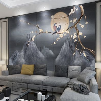 Vlies Fototapete Wandtapete Wandbilder Glückverheißenden Pflaumenblüten 11404