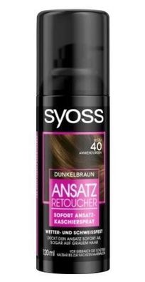 Syoss Haarfarbe Auffrischungs-Spray Dunkelbraun, 120 ml