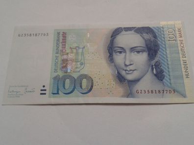 Original 100 Mark 1996 Banknote 100 D-Mark 1996 100 DM 1996 Banknote