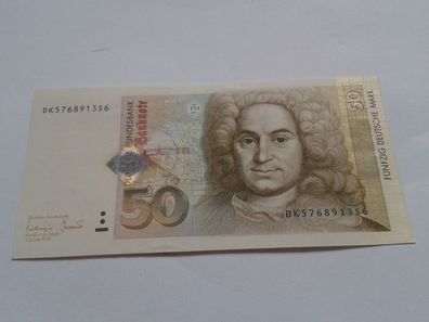 Original 50 D-Mark 1996 Banknote 50 Mark 1996 50DM 1996 Banknote