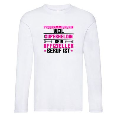 Superheldin Programmiererin | Software Entwickler Long Sleeve Weiß