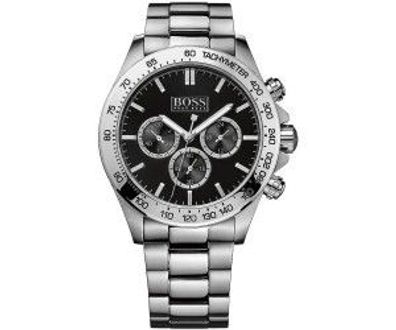 Hugo Boss Ikon - Herrenuhr Silber Schwarz - 44mm - HB1512965