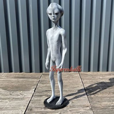 Alien Außerirdischer Figur Statue Sitzend Skulptur UFO Deko Hollywood 120cm