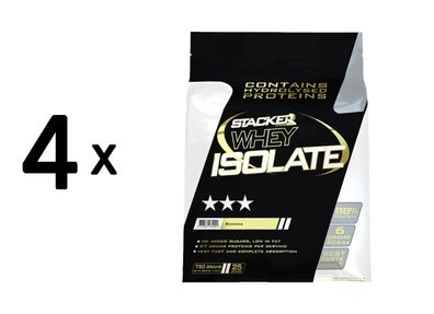 4 x Stacker2 Whey Isolate (750g) Banana
