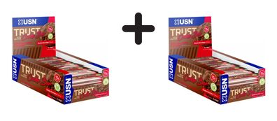 2 x USN Trust Cookie Bars (12x60g) Double Chocolate