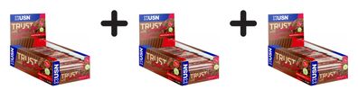 3 x USN Trust Cookie Bars (12x60g) Double Chocolate