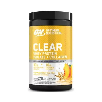 Optimum Nutrition Clear Whey Protein Isolate + Collagen (240g) Summer Fruit Ice Tea