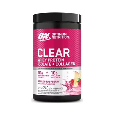 Optimum Nutrition Clear Whey Protein Isolate + Collagen (240g) Apple and Raspberry