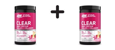2 x Optimum Nutrition Clear Whey Protein Isolate + Collagen (240g) Apple and Raspberr