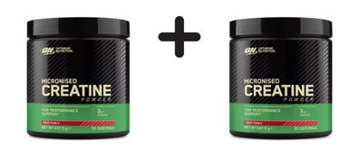 2 x Optimum Nutrition Micronised Creatine Powder - flavoured (247,5g) Fruit Punch