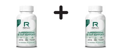 2 x Reflex Nutrition Supergreens and Gut Support (90 Caps)