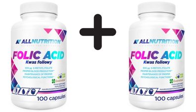 2 x Allnutrition Folic Acid, 600mcg - 100 vcaps