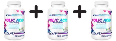 3 x Allnutrition Folic Acid, 600mcg - 100 vcaps