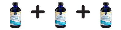 3 x Nordic Naturals Arctic-D Cod Liver Oil, Lemon - 237 ml