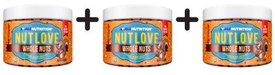 3 x Allnutrition Nutlove Whole Nuts, Almonds in Dark Chocolate with Raspberry Powder