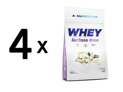 4 x Allnutrition Whey Lactose Free, Vanilla - 700g